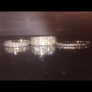 3 Colors full rhinestone bracelet single row